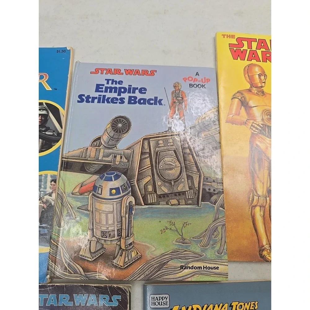 Lot of‎ 5 Vintage Star Wars & Indiana Jones Paperback Hardcover Children's Books
